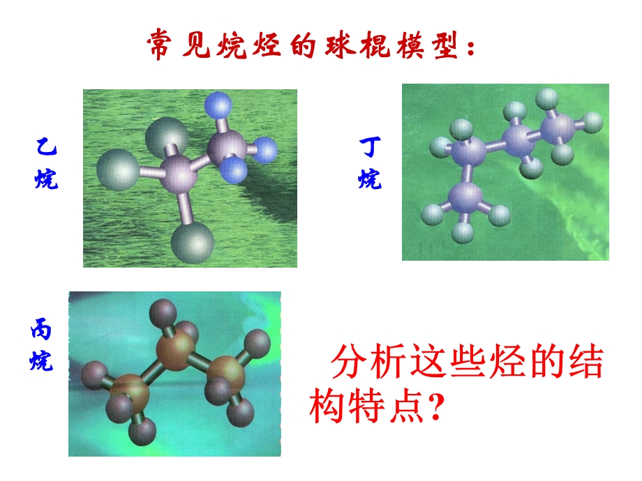 常见烷烃的球棍模型： .ppt_第2页