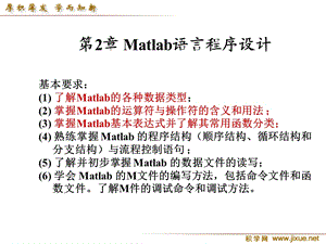 Matlab工程应用基础21Matlab语言程序设计.ppt