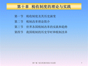 财政学第十章税收制度的理论与实践.ppt