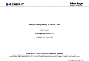 罗兰贝格Strategic reengineering of Geberit China.ppt