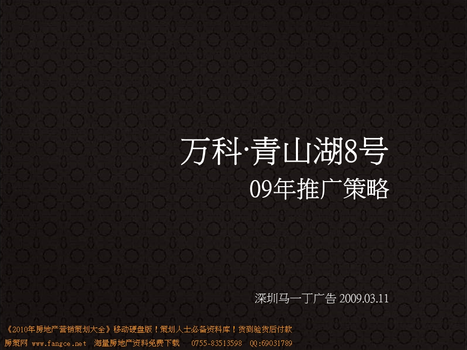 万科南昌万科青山湖8号广告推广策略150PPT马一丁.ppt_第1页