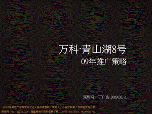 万科南昌万科青山湖8号广告推广策略150PPT马一丁.ppt