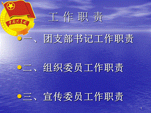 各班团支书、宣传委员、组织委员岗位职责—采建系团总支.ppt