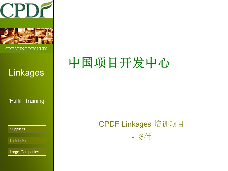 CPDFCPDF Linkages 培训项目—Linkagesfulfil v1.ppt_第1页
