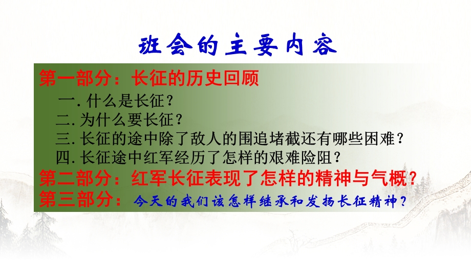 红军长征胜利80周主题班会演示稿ppt共32页.ppt_第3页