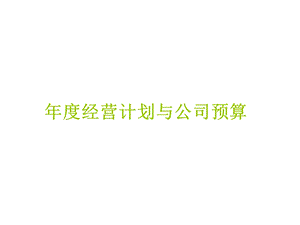 经营计划与公司预算.ppt