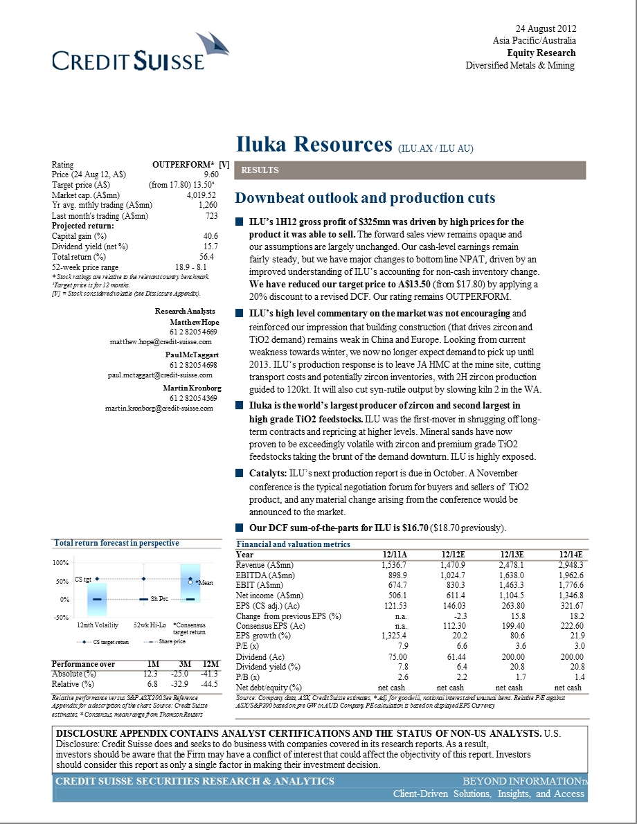 ILUKARESOURCES(ILU.AX)：DOWNBEATOUTLOOKANDPRODUCTIONCUTS0830.ppt_第1页