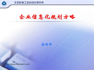 企业信息化规划方略.ppt