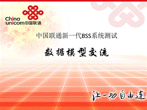 中国联通新一代BSS系统测试数据模型交流.ppt