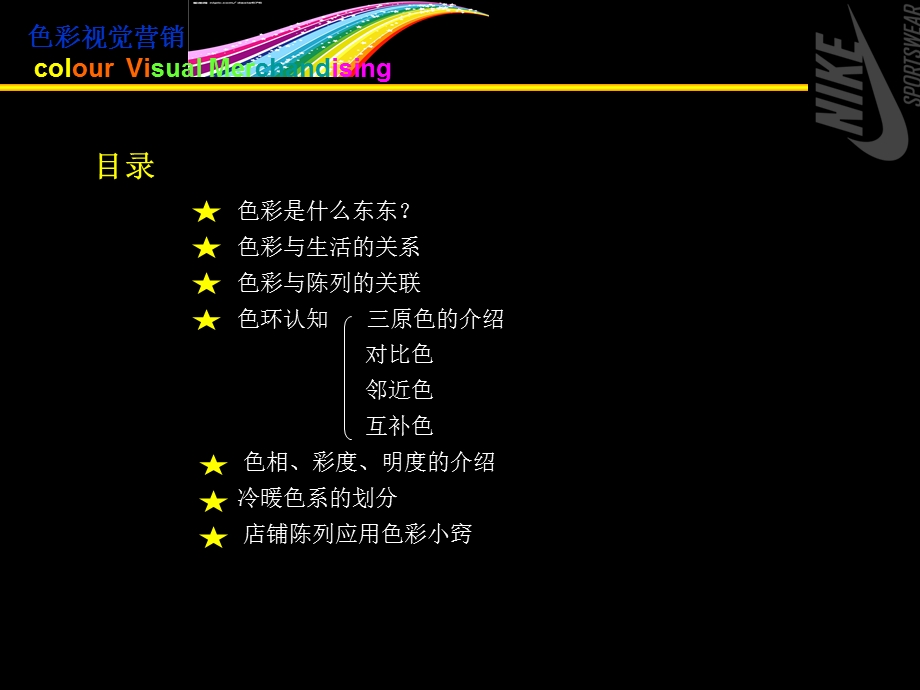 耐克色彩视觉营销－陈列VM培训.ppt_第2页