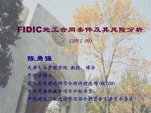 FIDIC施工合同条件及其风险分析经典讲义.ppt