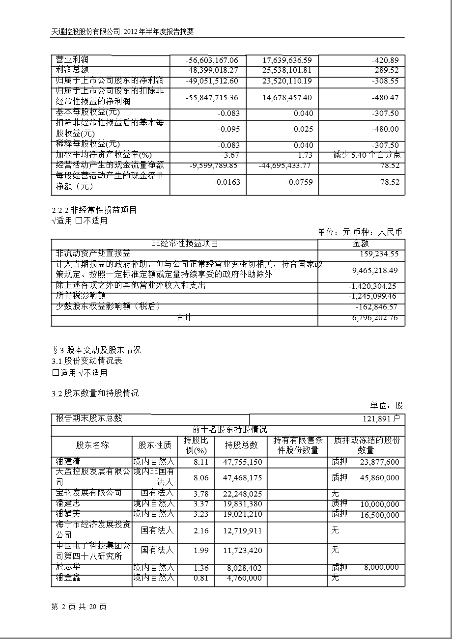 600330 天通股份半报摘要.ppt_第2页