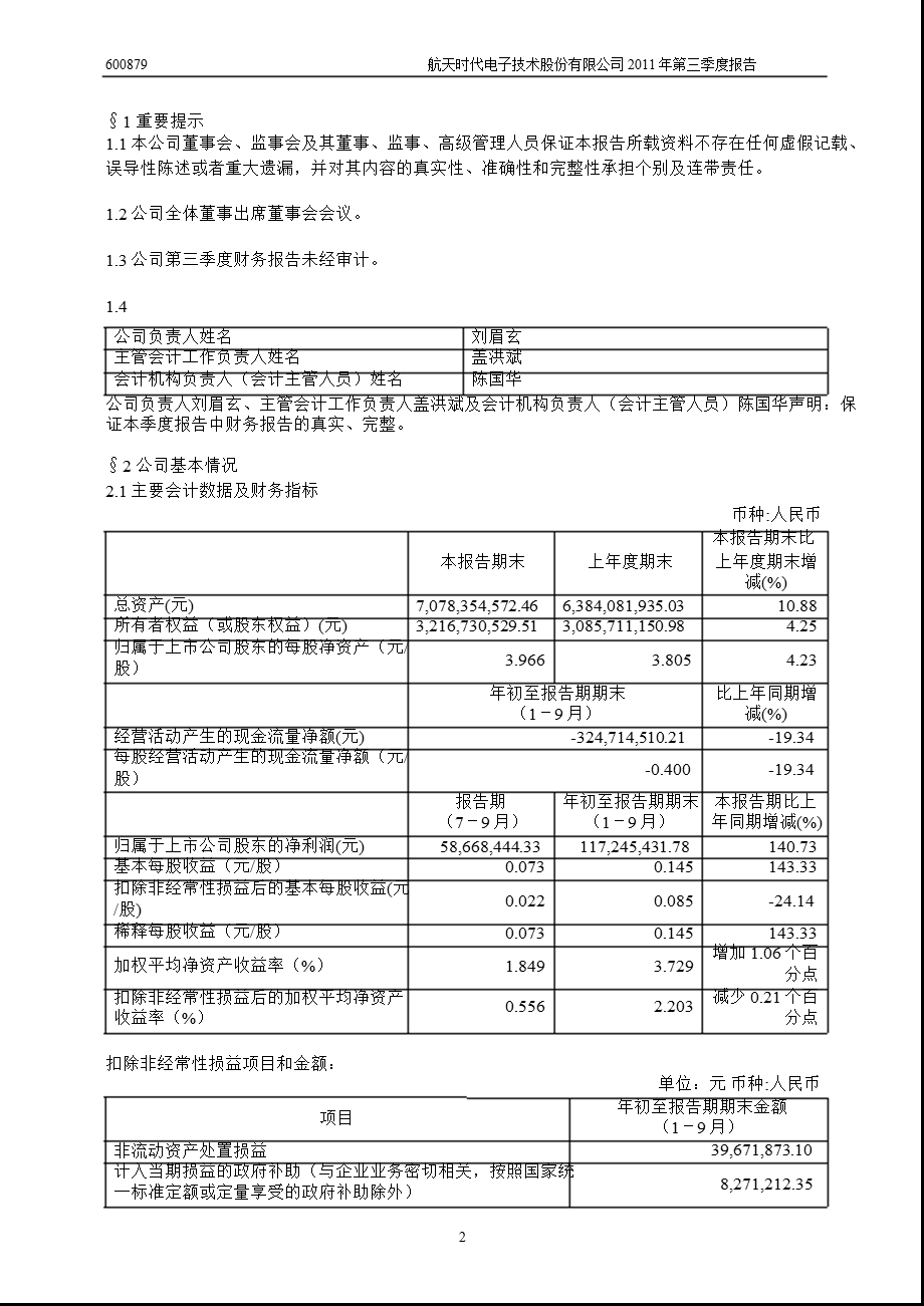 600879航天电子第三季度季报.ppt_第3页