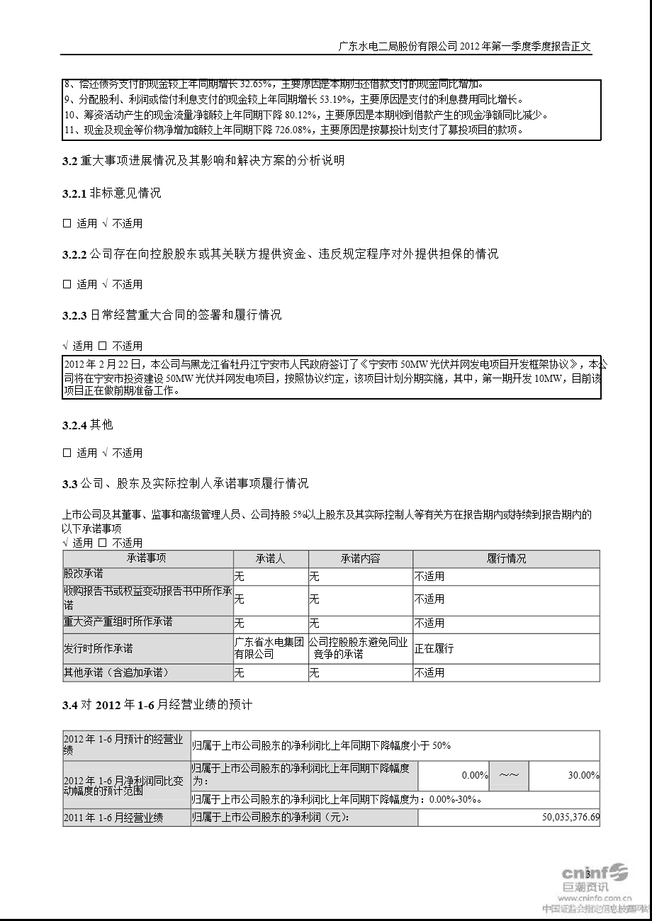 粤 水 电：第一季度报告正文.ppt_第3页