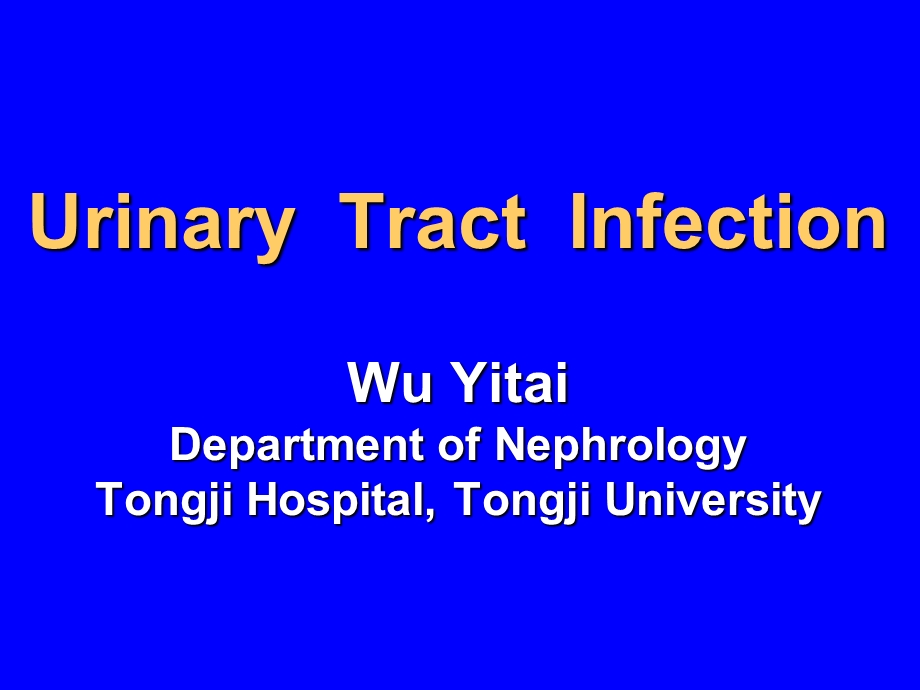 Urinary Tract Infection(尿路感染全英文)图文.ppt_第1页