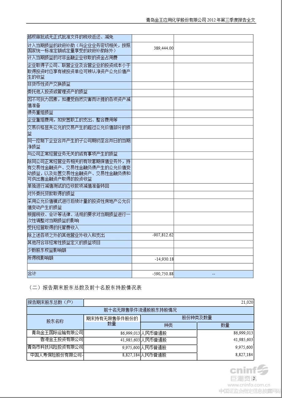 青岛金王：第三季度报告全文.ppt_第2页