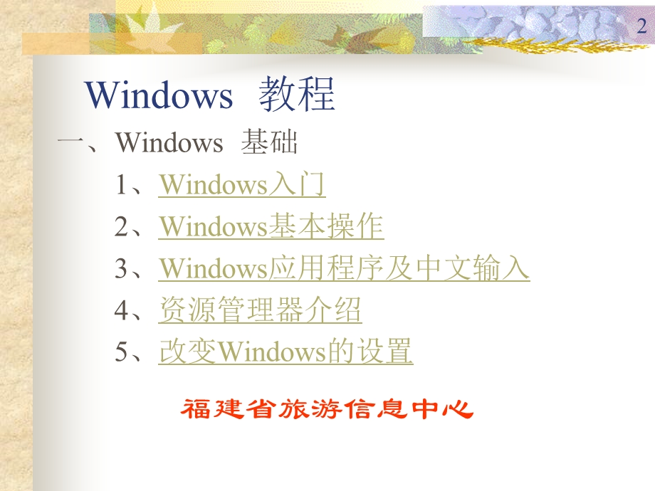 WINDOWS操作系统培训教程.ppt_第2页