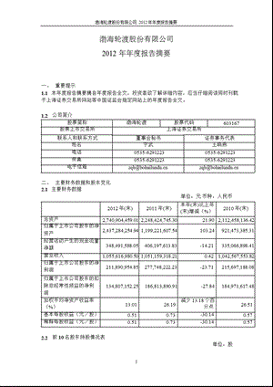 603167渤海轮渡报摘要.ppt