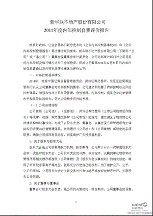 新华联：内部控制自我评价报告.ppt