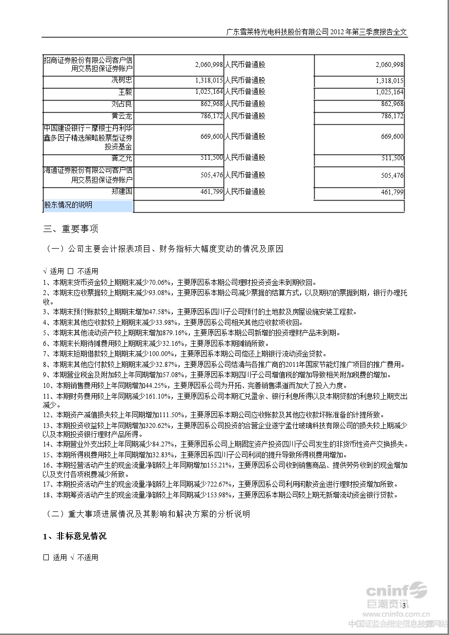 雪 莱 特：第三季度报告全文.ppt_第3页