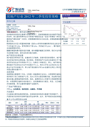 房地产行业二季度投资策略：回归之路0326.ppt