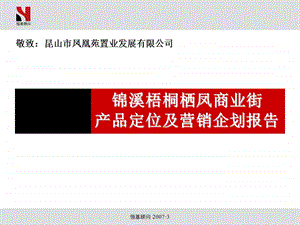 昆山锦溪梧桐栖凤商业街产品定位及营销企划报告97PPT.ppt