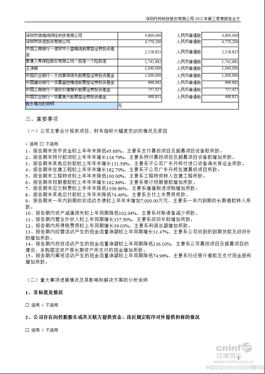 丹邦科技：第三季度报告全文.ppt_第3页