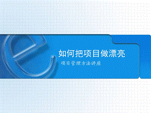 如何把项目做漂亮.ppt