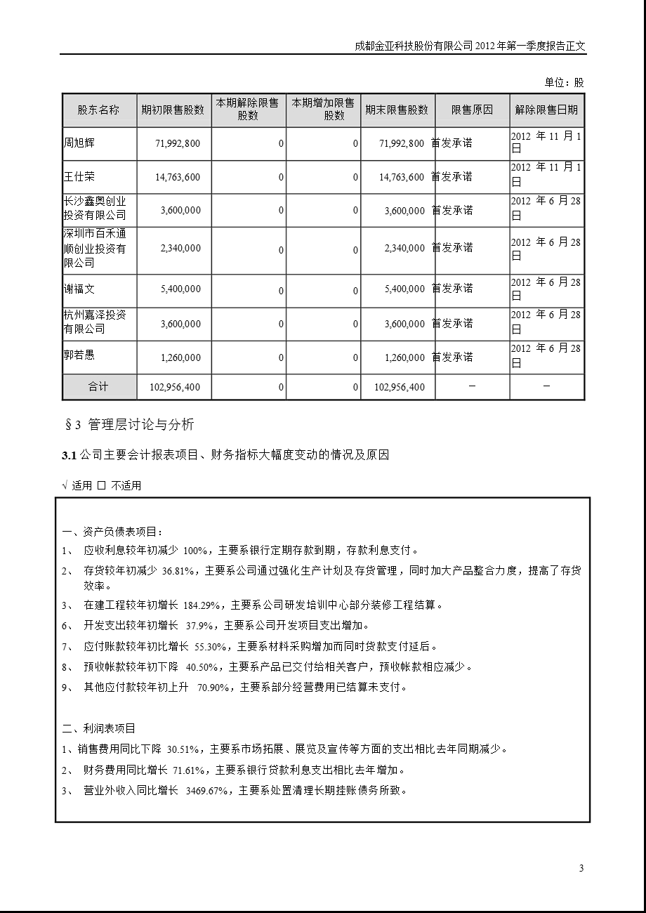 金亚科技：第一季度报告正文.ppt_第3页