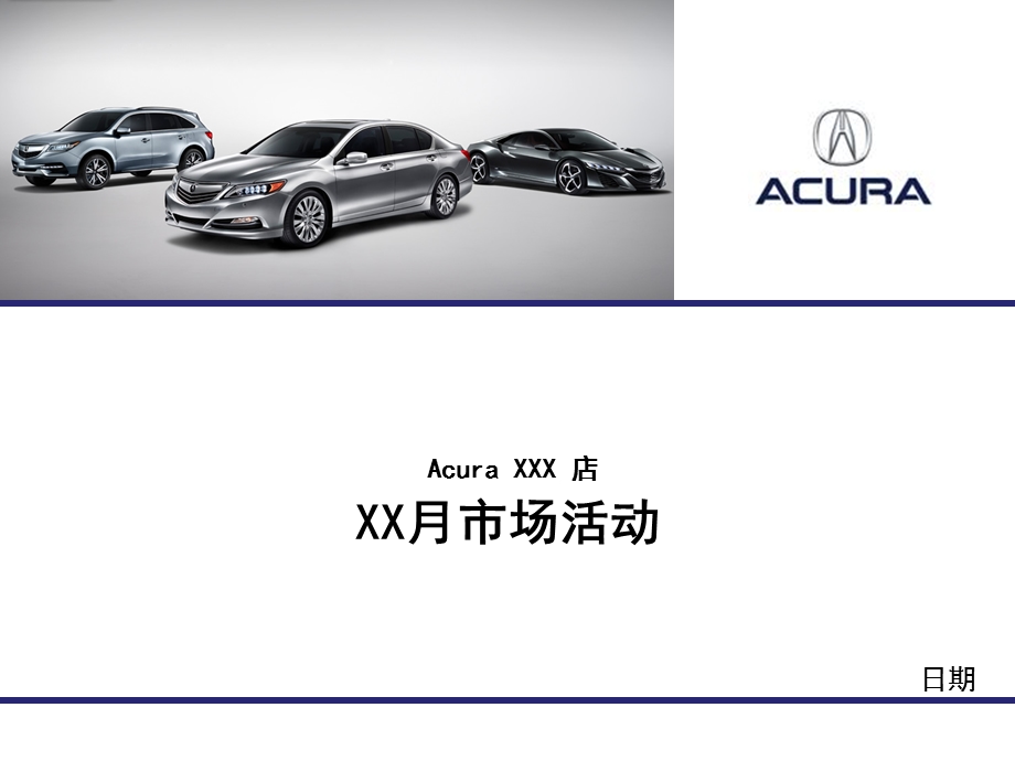 汽车品牌专卖店Acura特约店市场计划方案策划PPT.ppt_第1页