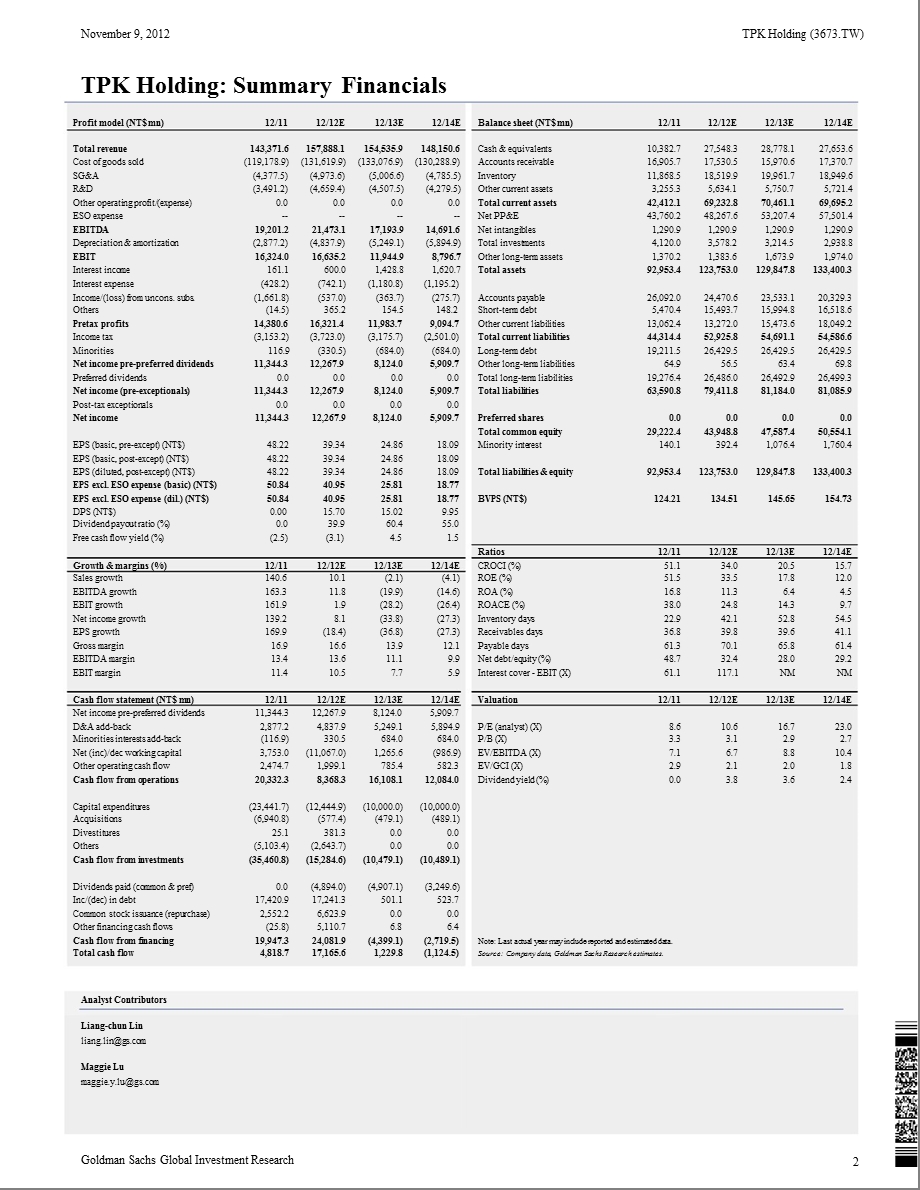 TPKHOLDING(3673.TW)：OFFCLONGOODEXECUTION;WERETAINSELLONWEAKINDUSTRYOUTLOOK1112.ppt_第2页