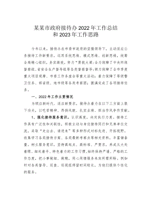 某某市政府接待办2022年工作总结和2023年工作思路.docx