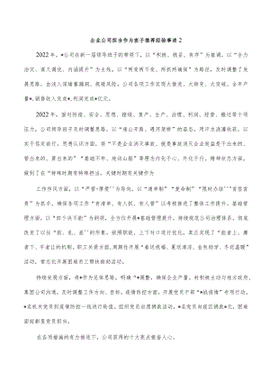 企业公司担当作为班子推荐经验事迹2.docx