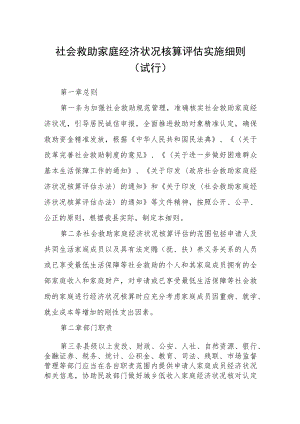 社会救助家庭经济状况核算评估实施细则(试行).docx