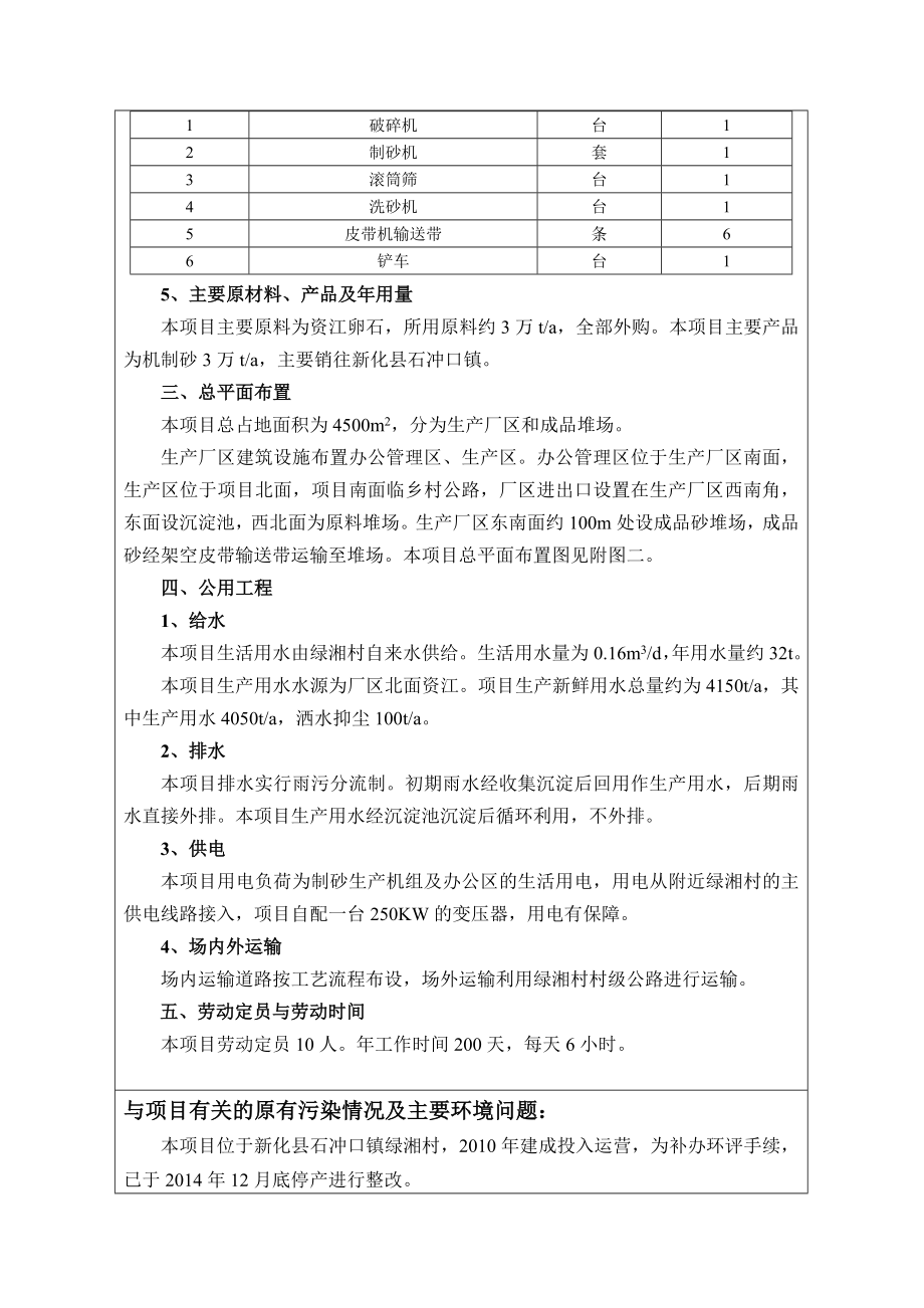 环境影响评价报告全本公示简介：新化县尖胜砂石场产3万吨制砂项目环境影响评价文件受理情况的公示2363.doc_第3页