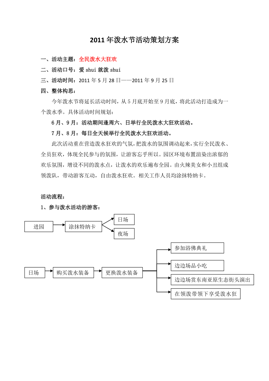 一份非常详细的泼水节活动策划方案.doc_第1页