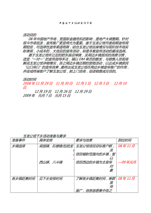 下乡活动宣传方案【策划方案】 .doc