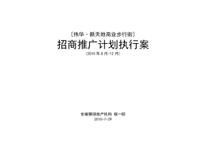 定远县步行街招商推广计划执行案.doc