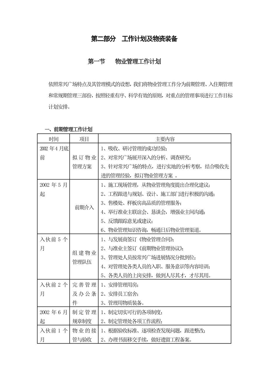 第二部分工作计划及物资装备.doc_第1页