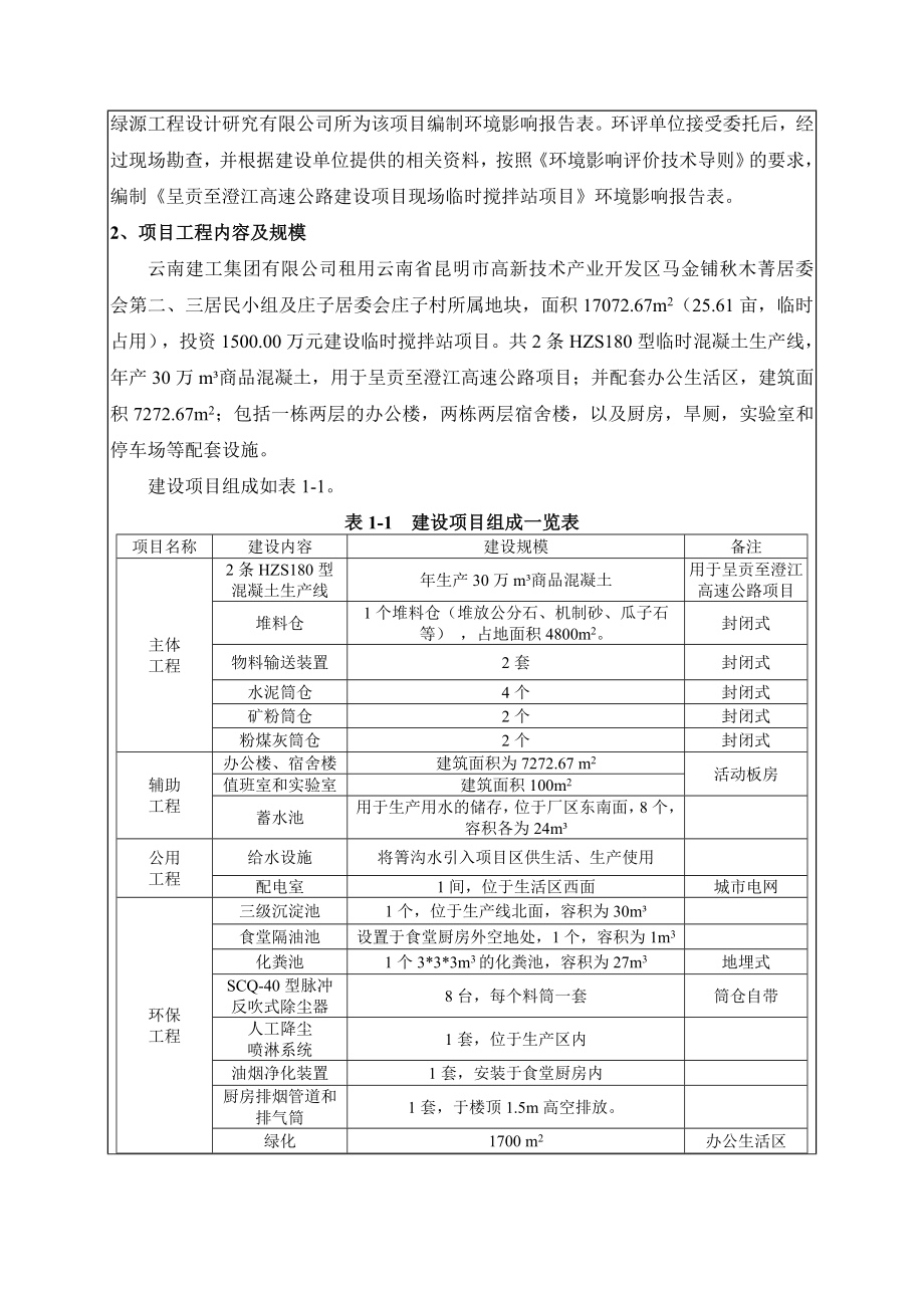 eiafans呈贡至澄江高速公路建设项目现场临时搅拌站项目全本公式环评公众参与1919.doc_第3页