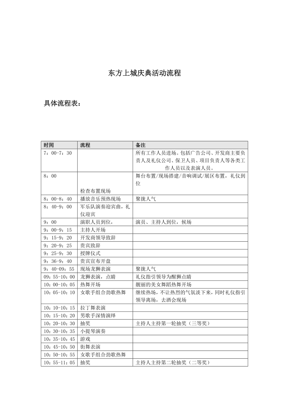 东方上城庆典活动流程.doc_第1页