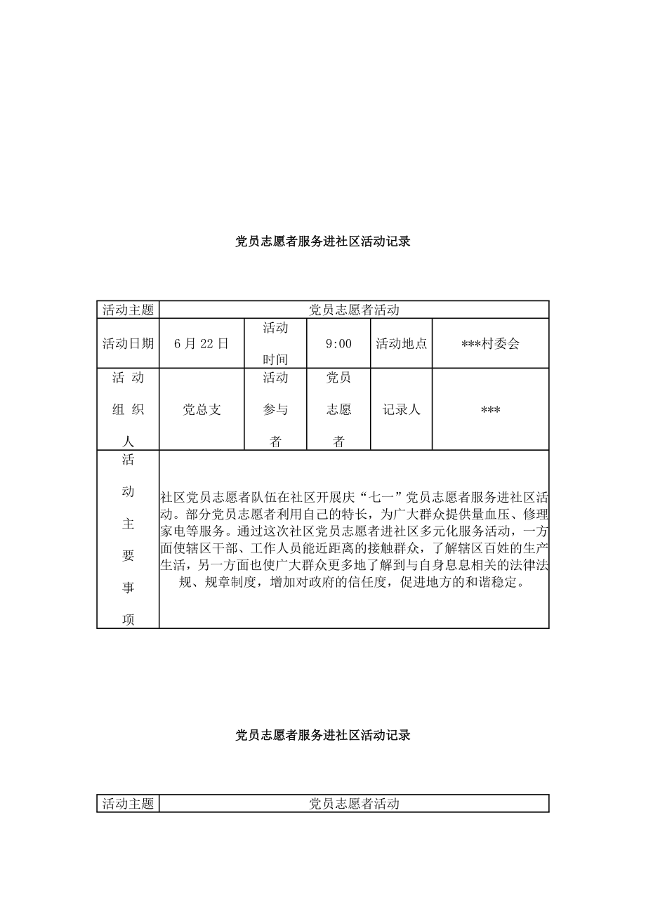 党员志愿者服务进社区活动记录.doc_第3页