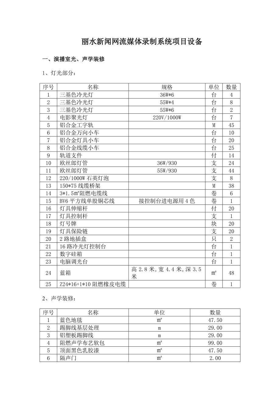 丽水日报丽水网流媒体录制系统项目招标文件.doc_第1页