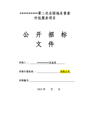 第二次全国地名普查购买服务招标文件.doc