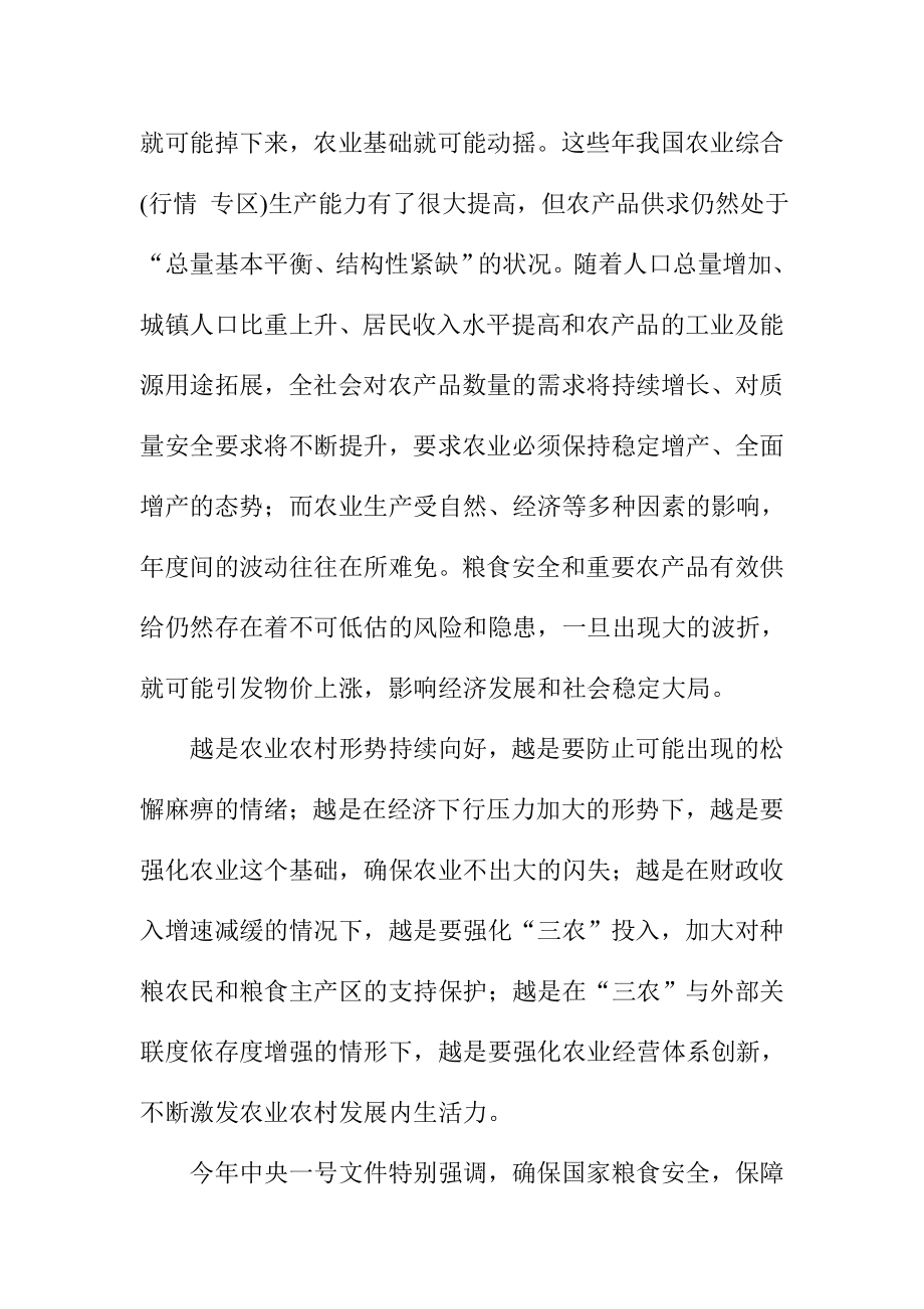 学习贯彻中央一号文件精神心得体会.doc_第2页