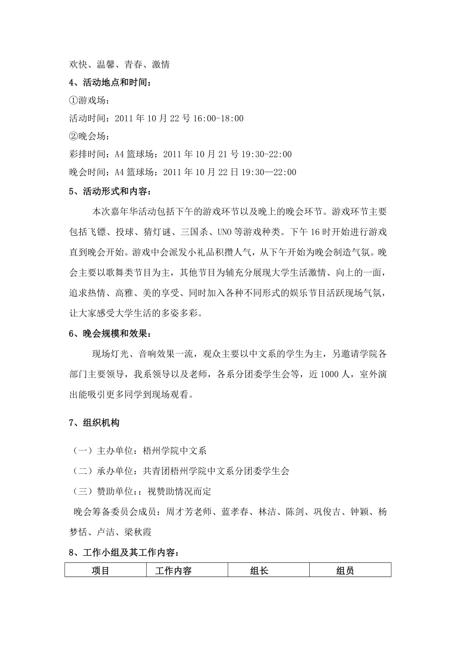 高校中文系迎新嘉华晚会策划文案.doc_第2页