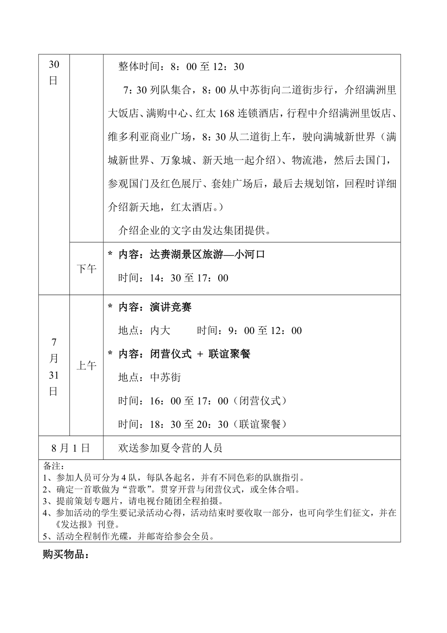 大型公益活动夏令营活动策划方案.doc_第2页