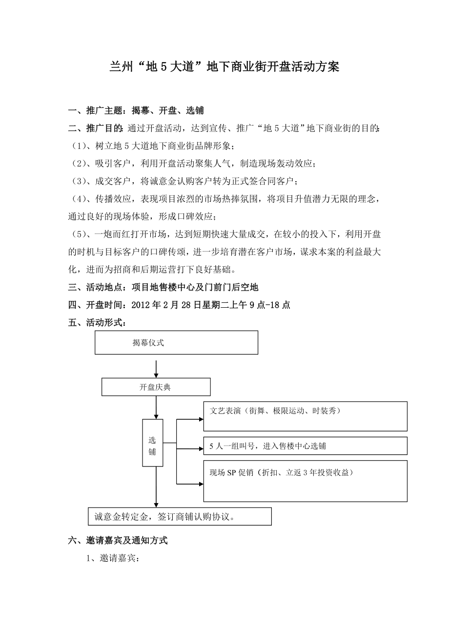 地5大道开盘方案文档.doc_第1页