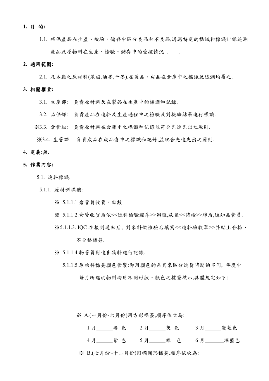 印刷厂产品标识与追溯作业程序.doc_第2页