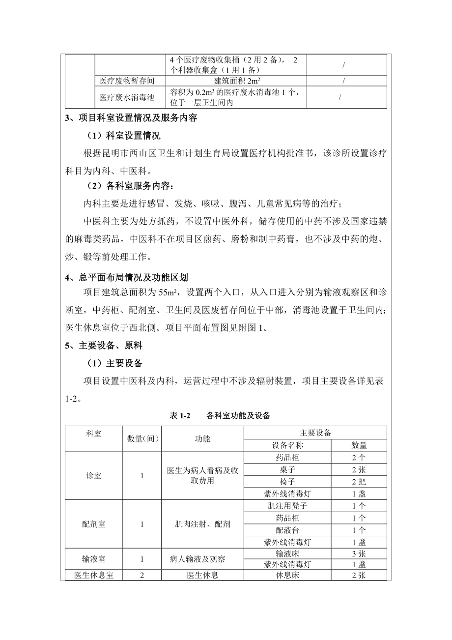 环境影响评价报告公示：西山永顺诊所建设报批前公示环评公众参与环评报告.doc_第3页